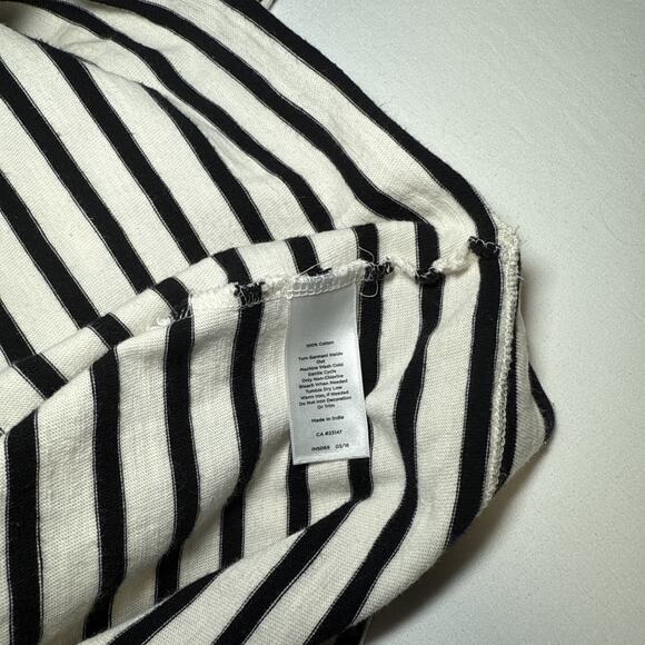 Talbots Sleeveless Dress Size Large White Black French Stripes Pockets Resort - Picture 11 of 15